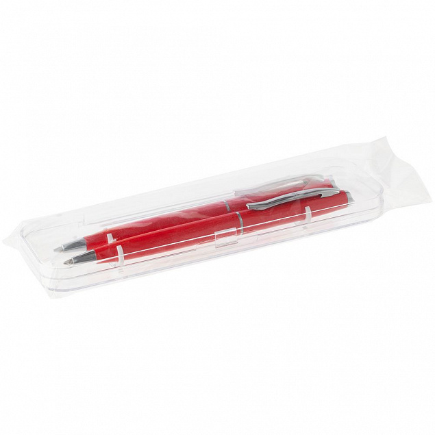 Набор Phrase: ручка и карандаш, красный с логотипом в Астрахани заказать по выгодной цене в кибермаркете AvroraStore