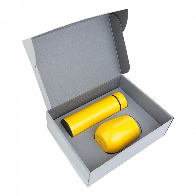 Набор Hot Box C grey (желтый) с логотипом в Астрахани заказать по выгодной цене в кибермаркете AvroraStore