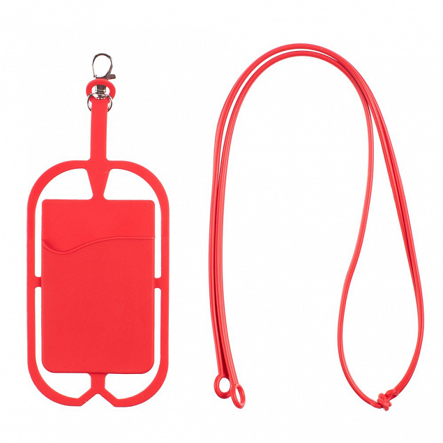 Чехол для карты на телефон Nicolaus, красный с логотипом в Астрахани заказать по выгодной цене в кибермаркете AvroraStore