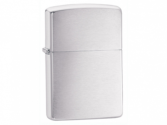 Зажигалка ZIPPO Classic с покрытием Brushed Chrome с логотипом в Астрахани заказать по выгодной цене в кибермаркете AvroraStore