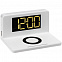 Часы настольные с беспроводным зарядным устройством Pitstop, белые с логотипом в Астрахани заказать по выгодной цене в кибермаркете AvroraStore