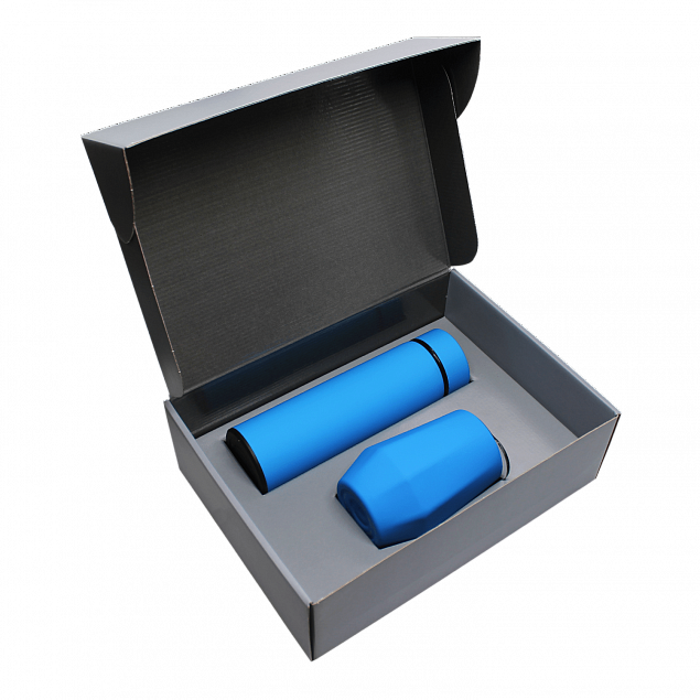 Набор Hot Box E софт-тач EDGE CO12s grey (голубой) с логотипом в Астрахани заказать по выгодной цене в кибермаркете AvroraStore