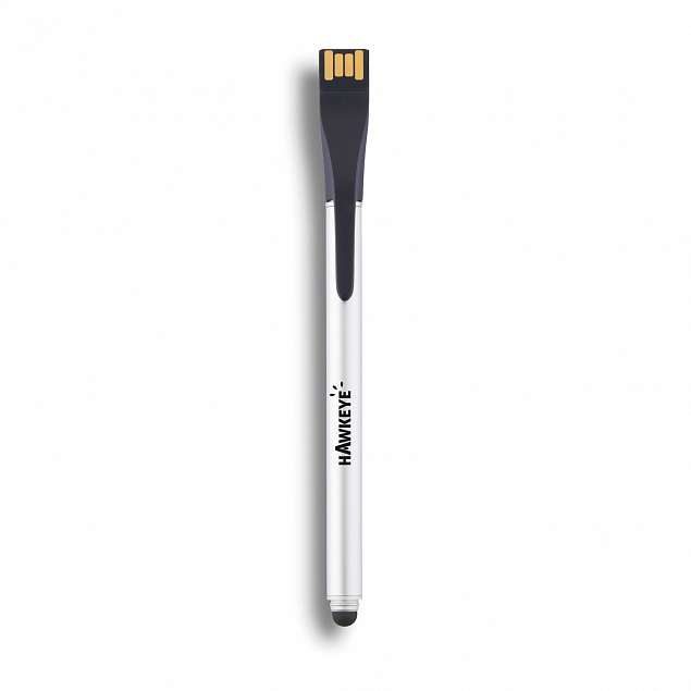 Ручка-стилус Point | 01 с флешкой на 4 ГБ, черный с логотипом в Астрахани заказать по выгодной цене в кибермаркете AvroraStore
