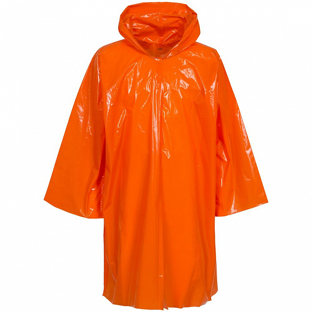Дождевик-плащ CloudTime, оранжевый с логотипом в Астрахани заказать по выгодной цене в кибермаркете AvroraStore
