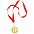 Медаль наградная на ленте  "Бронза" с логотипом в Астрахани заказать по выгодной цене в кибермаркете AvroraStore