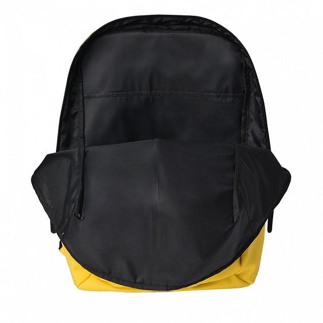 Рюкзак "Go", жёлтый, 41 х 29 х15,5 см, 100%  полиуретан с логотипом в Астрахани заказать по выгодной цене в кибермаркете AvroraStore