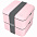 Ланчбокс MB Square, розовый с логотипом в Астрахани заказать по выгодной цене в кибермаркете AvroraStore