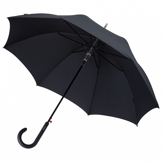 Зонт-трость E.703, черный с логотипом в Астрахани заказать по выгодной цене в кибермаркете AvroraStore