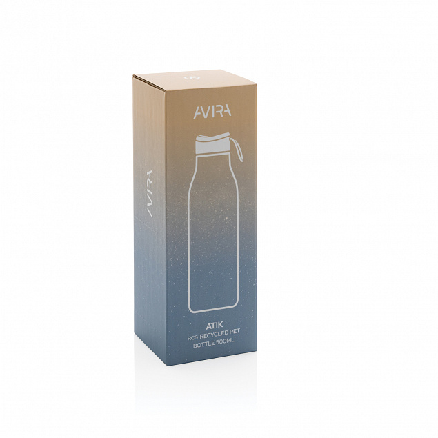Бутылка для воды Avira Atik из rPET RCS, 500 мл с логотипом в Астрахани заказать по выгодной цене в кибермаркете AvroraStore