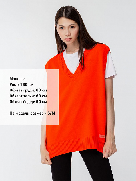 Жилет оверсайз унисекс Tad в сумке, красный с логотипом в Астрахани заказать по выгодной цене в кибермаркете AvroraStore