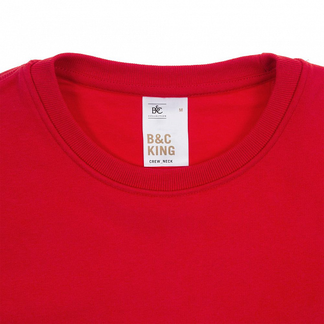Свитшот унисекс King, красный с логотипом в Астрахани заказать по выгодной цене в кибермаркете AvroraStore