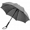 Зонт-трость rainVestment, светло-серый меланж с логотипом в Астрахани заказать по выгодной цене в кибермаркете AvroraStore