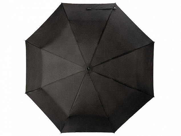 Складной зонт Horton Black с логотипом в Астрахани заказать по выгодной цене в кибермаркете AvroraStore
