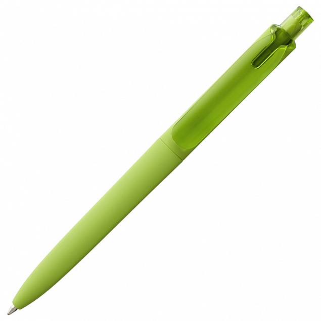 Ручка шариковая Prodir DS8 PRR-T Soft Touch, зеленая с логотипом в Астрахани заказать по выгодной цене в кибермаркете AvroraStore
