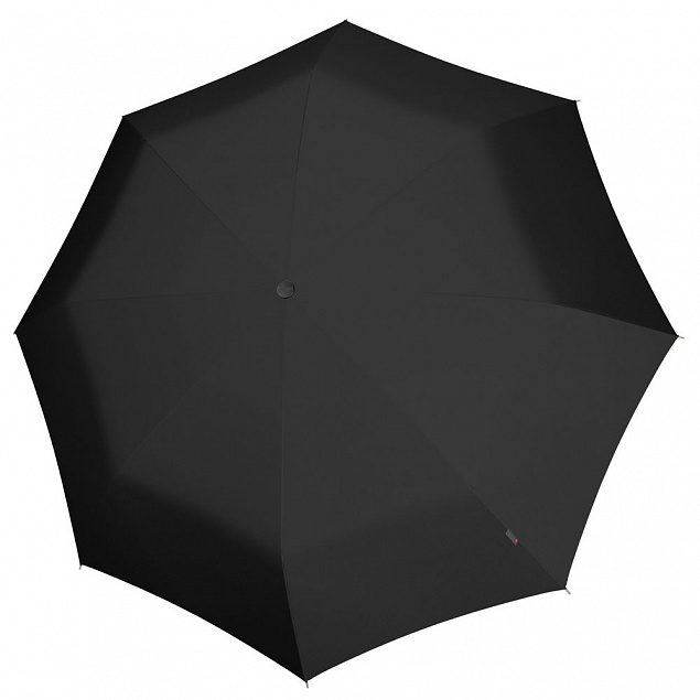 Складной зонт U.090, черный с логотипом в Астрахани заказать по выгодной цене в кибермаркете AvroraStore