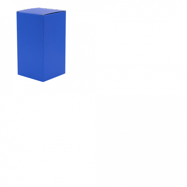 Коробка глянцевая для термокружки Surprise, синяя с логотипом в Астрахани заказать по выгодной цене в кибермаркете AvroraStore