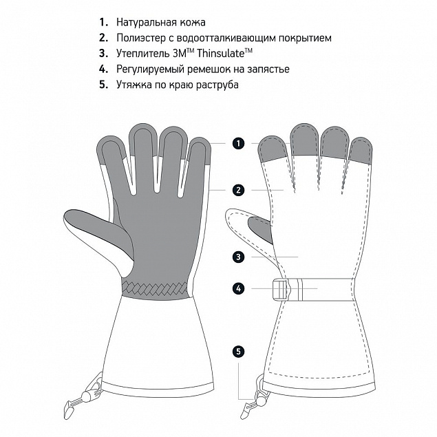 Перчатки Big Boss, черные с логотипом в Астрахани заказать по выгодной цене в кибермаркете AvroraStore