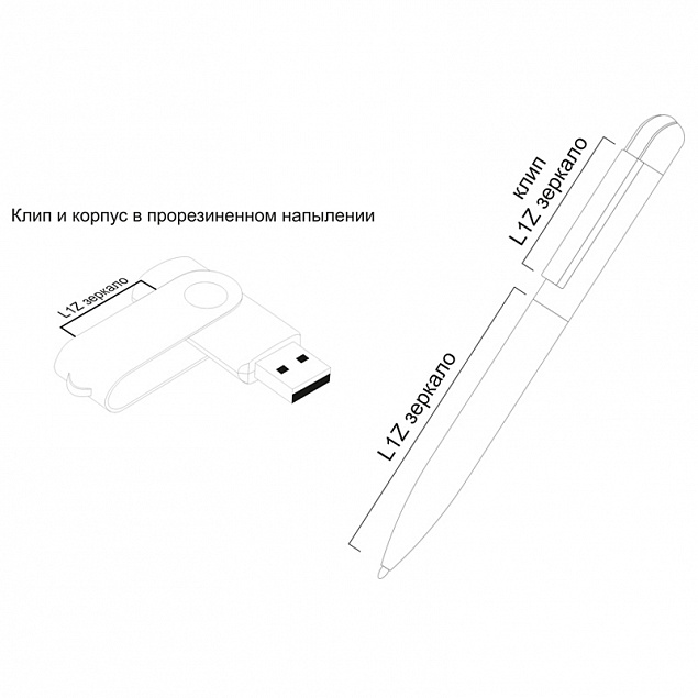Набор ручка + флеш-карта 8 Гб в футляре, покрытие soft touch с логотипом в Астрахани заказать по выгодной цене в кибермаркете AvroraStore