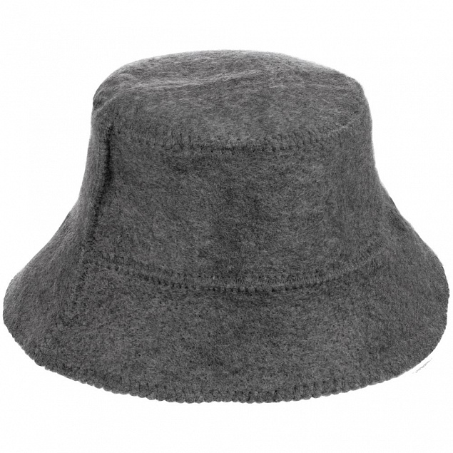 Банная шапка Panam, серая с логотипом в Астрахани заказать по выгодной цене в кибермаркете AvroraStore
