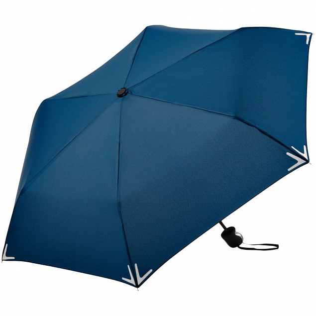 Зонт складной Safebrella, темно-синий с логотипом в Астрахани заказать по выгодной цене в кибермаркете AvroraStore
