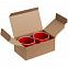 Коробка Couple Cup под 2 кружки, малая, крафт с логотипом в Астрахани заказать по выгодной цене в кибермаркете AvroraStore
