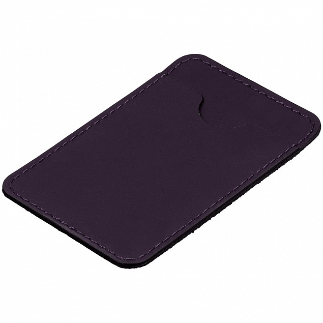 Чехол для карты на телефон Alaska, фиолетовый с логотипом в Астрахани заказать по выгодной цене в кибермаркете AvroraStore