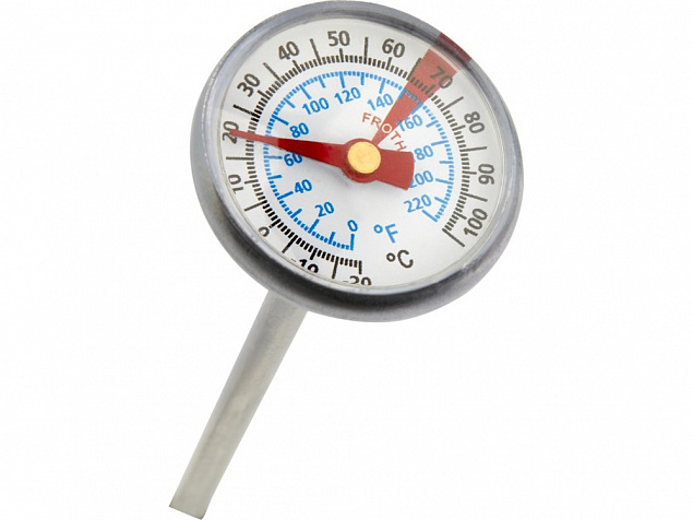 Met Термометр для барбекю, серебристый с логотипом в Астрахани заказать по выгодной цене в кибермаркете AvroraStore