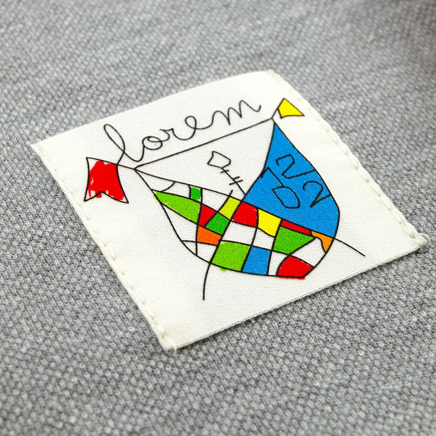 Лейбл хлопковый Doni, L, беленый с логотипом в Астрахани заказать по выгодной цене в кибермаркете AvroraStore