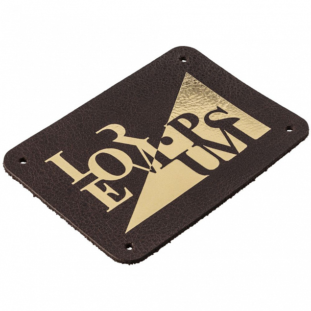 Лейбл кожаный Beta, М, коричневый с логотипом в Астрахани заказать по выгодной цене в кибермаркете AvroraStore