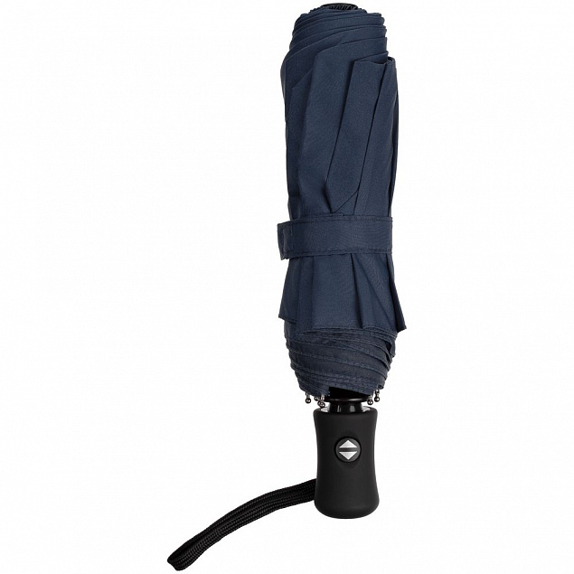 Зонт складной Monsoon, темно-синий, без чехла с логотипом в Астрахани заказать по выгодной цене в кибермаркете AvroraStore
