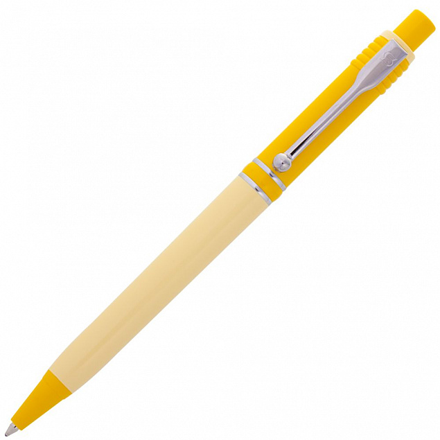 Ручка шариковая Raja Shade, желтая с логотипом в Астрахани заказать по выгодной цене в кибермаркете AvroraStore