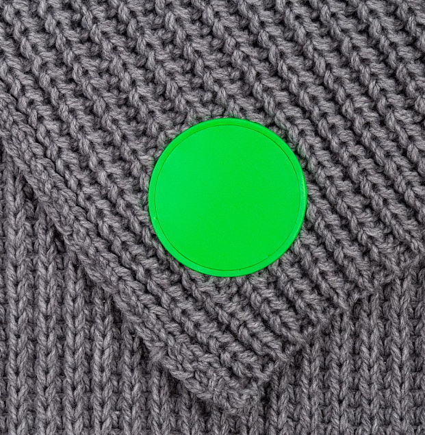 Лейбл из ПВХ Dzeta Round, M, зеленый неон с логотипом в Астрахани заказать по выгодной цене в кибермаркете AvroraStore