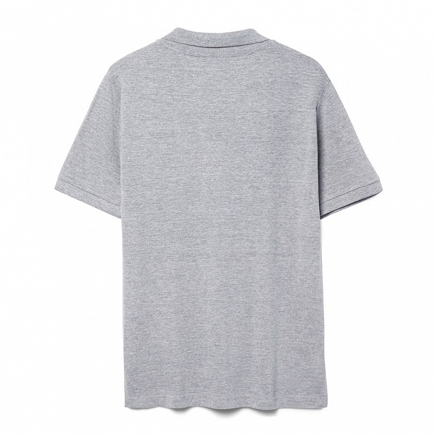 Рубашка поло мужская Adam, серый меланж с логотипом в Астрахани заказать по выгодной цене в кибермаркете AvroraStore