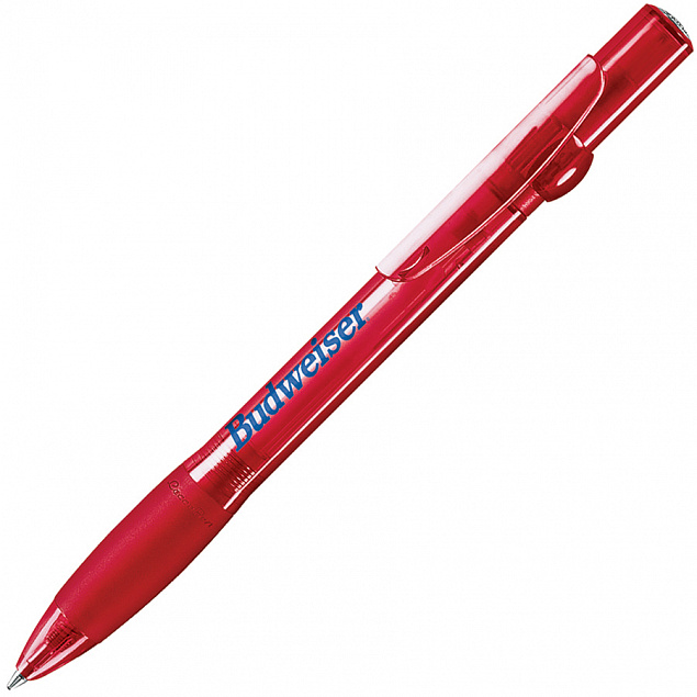 ALLEGRA LX, ручка шариковая с грипом, прозрачный красный, пластик с логотипом в Астрахани заказать по выгодной цене в кибермаркете AvroraStore