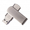 USB flash-карта SWING METAL (32Гб), серебристая, 5,3х1,7х0,9 см, металл с логотипом в Астрахани заказать по выгодной цене в кибермаркете AvroraStore