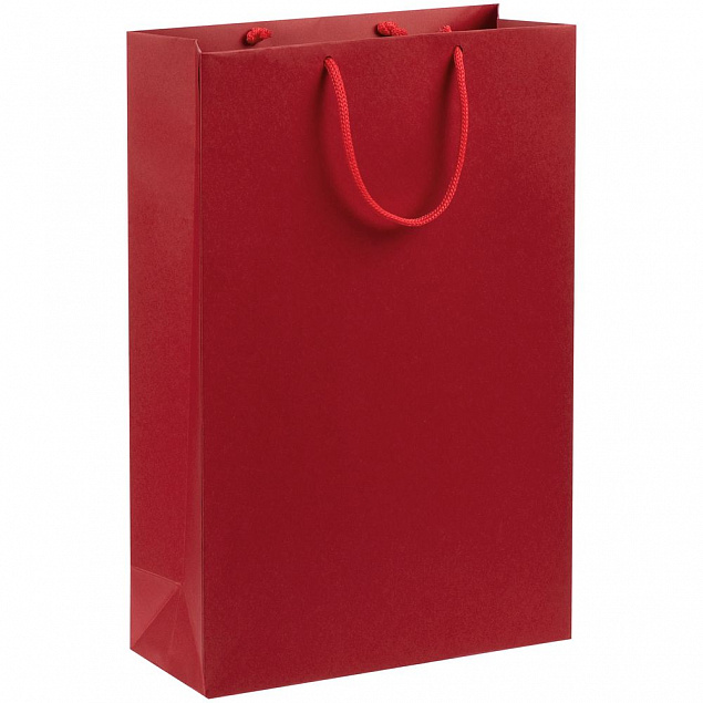 Пакет бумажный Porta, средний, красный с логотипом в Астрахани заказать по выгодной цене в кибермаркете AvroraStore