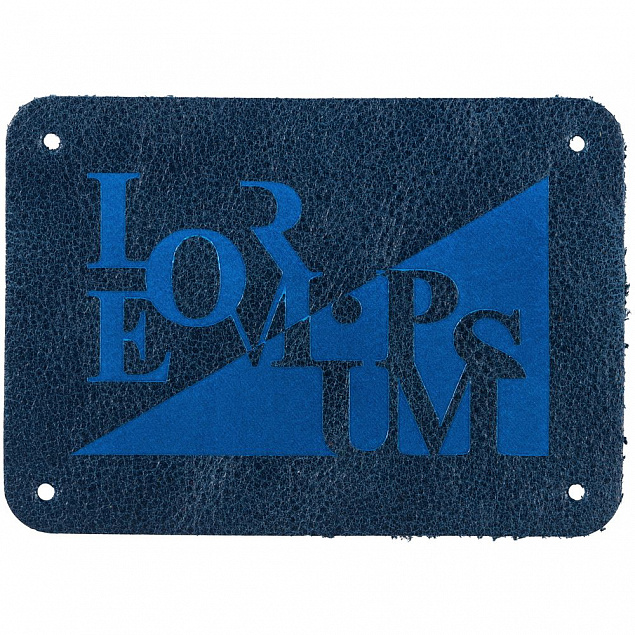 Лейбл кожаный Beta, XL, синий с логотипом в Астрахани заказать по выгодной цене в кибермаркете AvroraStore