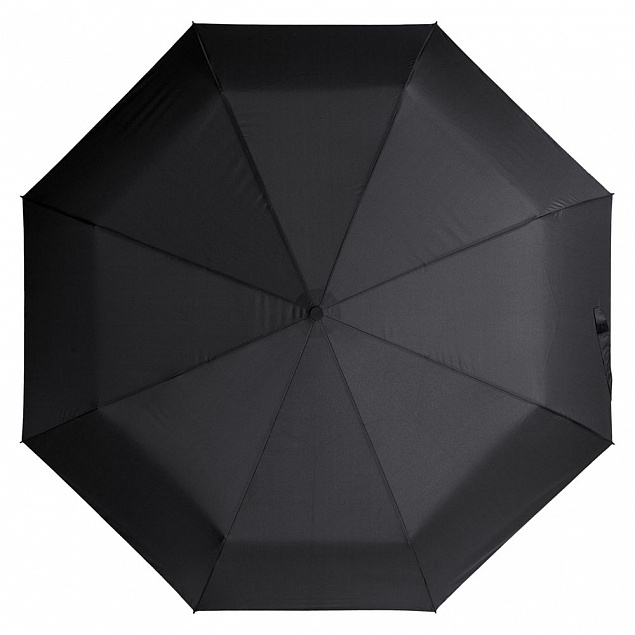 Зонт складной Classic, черный с логотипом в Астрахани заказать по выгодной цене в кибермаркете AvroraStore