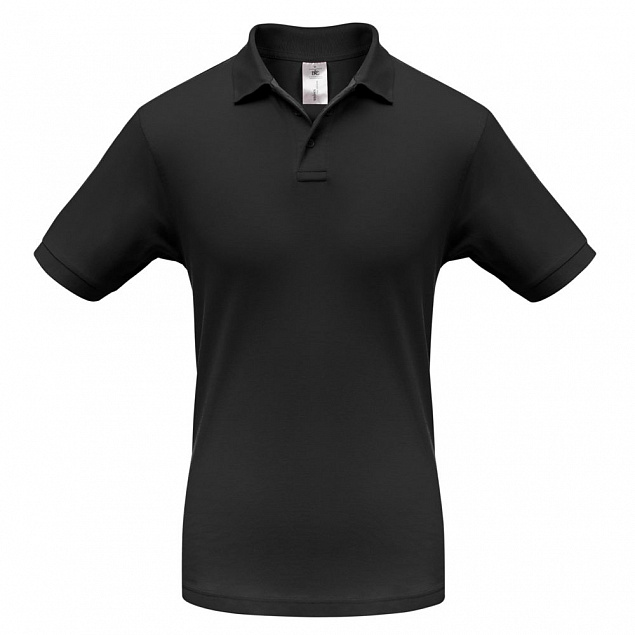 Рубашка поло Safran черная с логотипом в Астрахани заказать по выгодной цене в кибермаркете AvroraStore