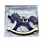 Ёлочная игрушка Лошадка (синий) с логотипом в Астрахани заказать по выгодной цене в кибермаркете AvroraStore
