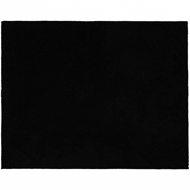 Плед Plush, черный с логотипом в Астрахани заказать по выгодной цене в кибермаркете AvroraStore