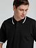 Рубашка поло мужская с контрастной отделкой PRACTICE 270 черная с логотипом в Астрахани заказать по выгодной цене в кибермаркете AvroraStore