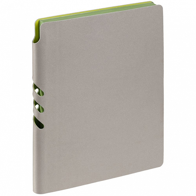 Ежедневник Flexpen, недатированный, серебристо-зеленый с логотипом в Астрахани заказать по выгодной цене в кибермаркете AvroraStore