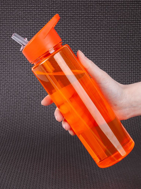 Бутылка для воды Holo, оранжевая с логотипом в Астрахани заказать по выгодной цене в кибермаркете AvroraStore