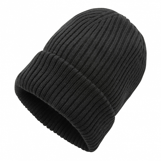 Вязаная шапка с отворотом Impact из Polylana® AWARE™ с логотипом в Астрахани заказать по выгодной цене в кибермаркете AvroraStore