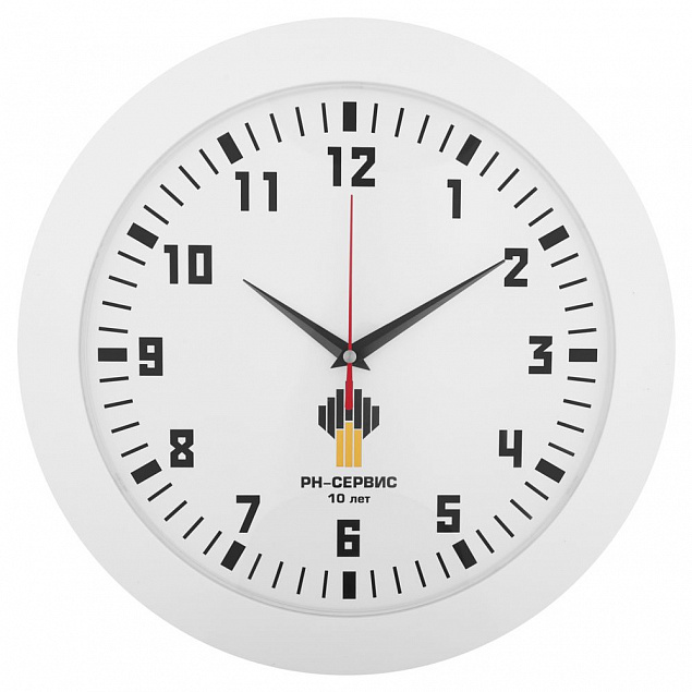 Часы настенные Vivid large, белые с логотипом в Астрахани заказать по выгодной цене в кибермаркете AvroraStore