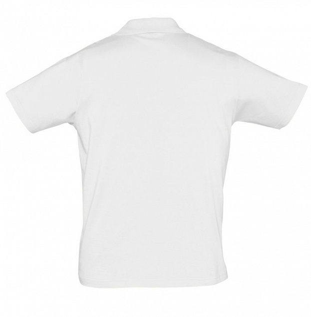 Рубашка поло мужская Prescott Men 170, белая с логотипом в Астрахани заказать по выгодной цене в кибермаркете AvroraStore