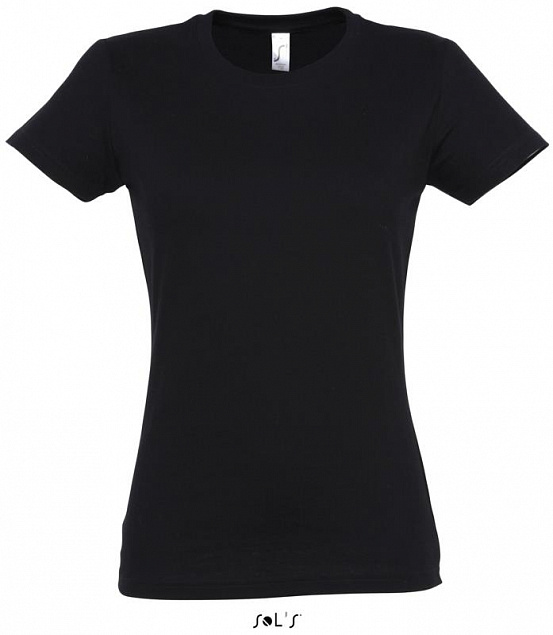 Фуфайка (футболка) IMPERIAL женская,Глубокий черный L с логотипом в Астрахани заказать по выгодной цене в кибермаркете AvroraStore