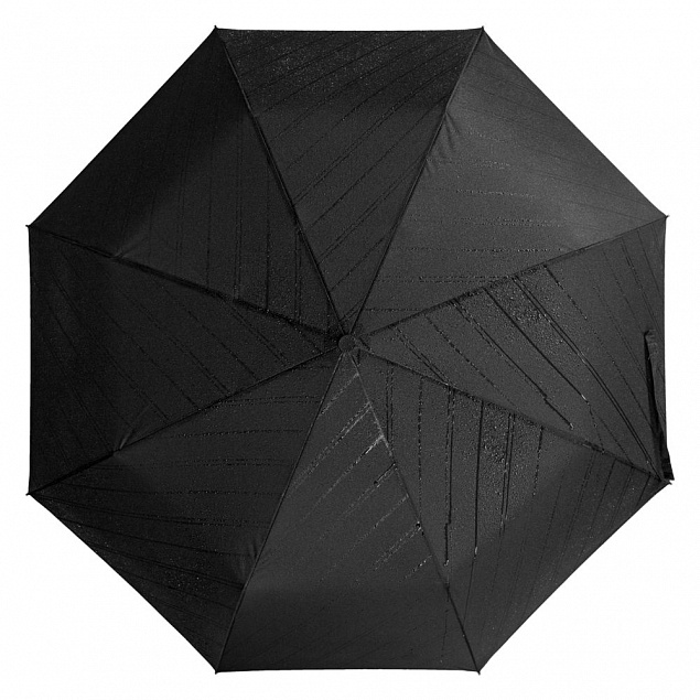 Складной зонт Magic с проявляющимся рисунком, черный с логотипом в Астрахани заказать по выгодной цене в кибермаркете AvroraStore