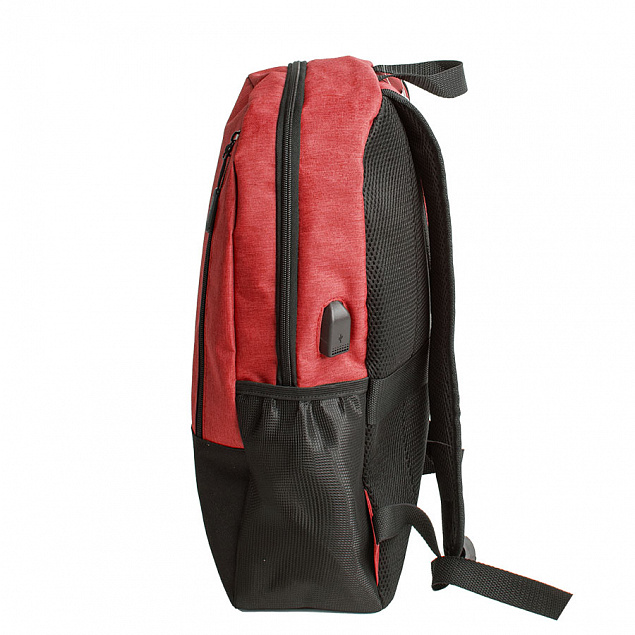 Рюкзак PULL, красный/чёрный, 45 x 28 x 11 см, 100% полиэстер 300D+600D с логотипом в Астрахани заказать по выгодной цене в кибермаркете AvroraStore